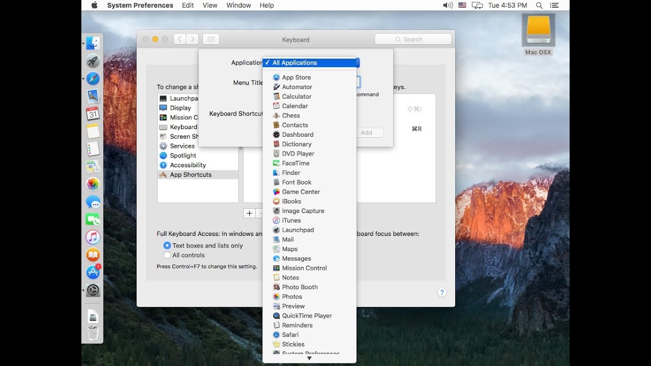 email hot key for mac